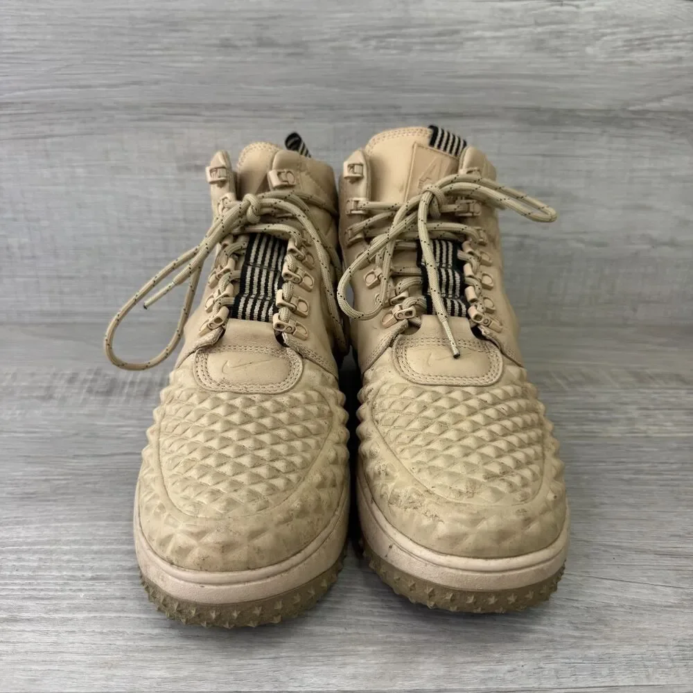 Nike Lunar Force 1 Duckboot 916682-201 Mens 9 Boot Beige Linen Water Shield Boot